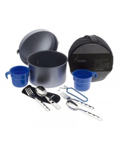 Antihaftbeschichtetes Aluminium-Kochset mit 2 Schnittsätzen