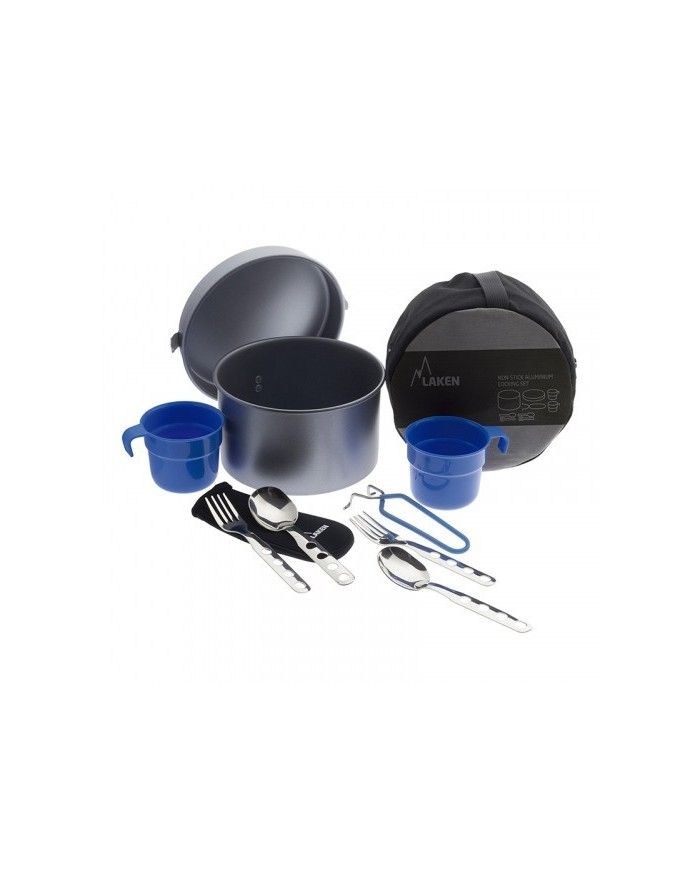 Antihaftbeschichtetes Aluminium-Kochset mit 2 Schnittsätzen