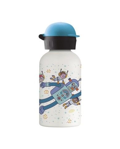Edelstahl-Thermoflasche 0,35 L. Schlagverschluss. Raum Rob