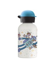 Edelstahl-Thermoflasche 0,35 L. Schlagverschluss. Raum Rob