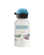 Edelstahl-Thermoflasche 0,35 L. Schlagverschluss. Raum Rob