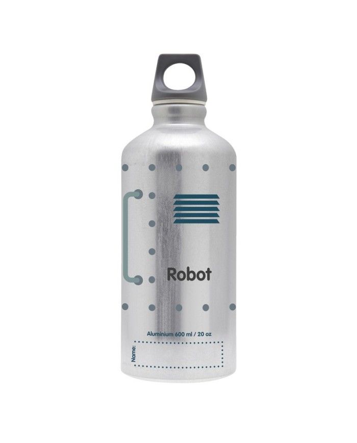 Alu. Flasche 0,6 L. Futura Deckel - Roboter