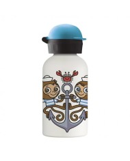 St. Stahl-Thermoflasche 0,35 L. Schlagverschluss. Mykonos