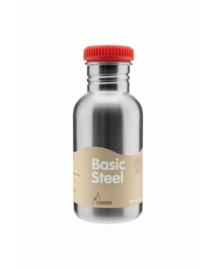 Edelstahlflasche 0,50L roter Deckel