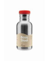 Edelstahlflasche 0,50L roter Deckel