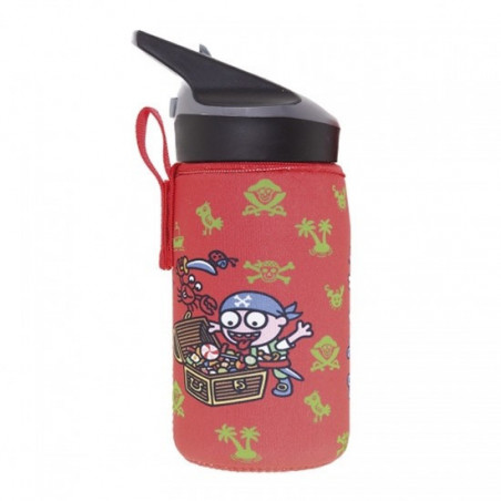 Tritan bottle 0,45L Katuki - neoprene cover Pirati