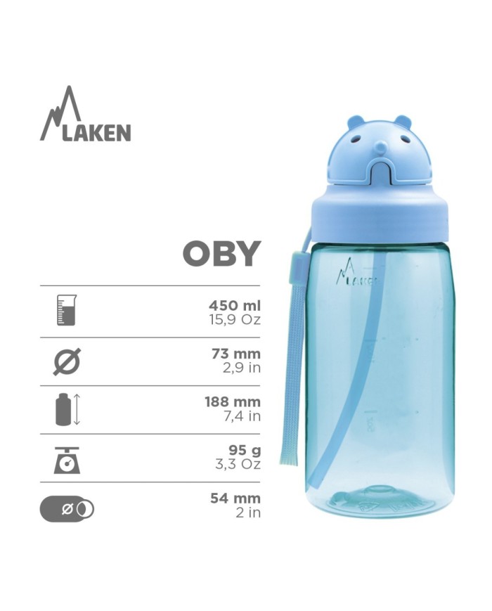 Tritan bottle 0,45 L. OBY cap Eco robot