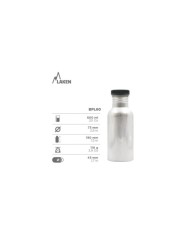 Alu. bottle 0,6 L. Plain cap - Animal camping
