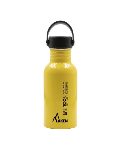 Alu. bottle Basic Alu 0,60 L. Oasis cap - Yellow