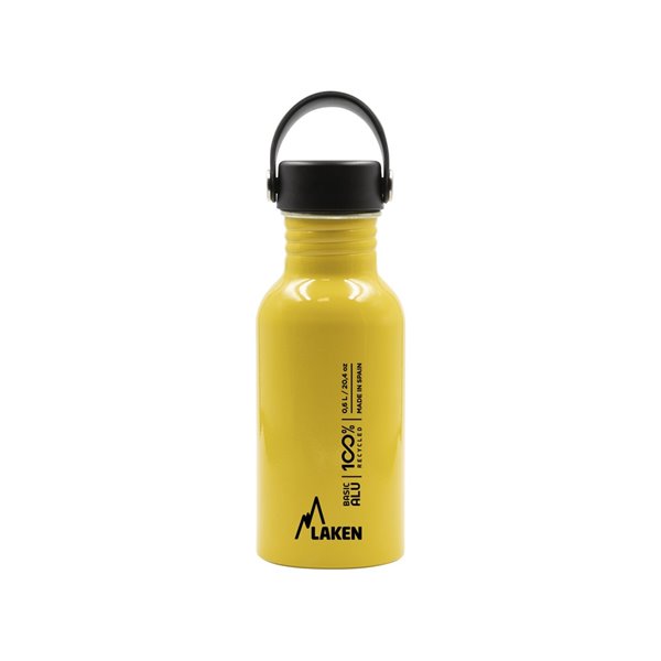 Alu. bottle Basic Alu 0,60 L. Oasis cap - Yellow