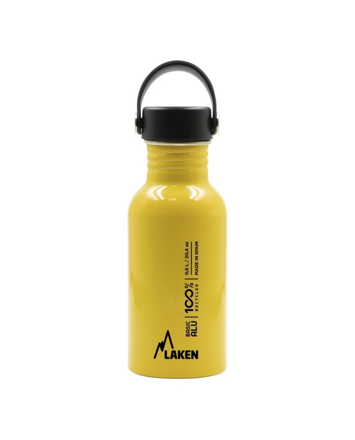 Alu. bottle Basic Alu 0,60 L. Oasis cap - Yellow