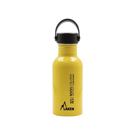 Alu. bottle Basic Alu 0,60 L. Oasis cap - Yellow