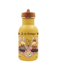 St. steel water bottle Flow cap 0,5L Fromage