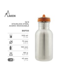 St. steel water bottle Flow cap 0,5L Fromage