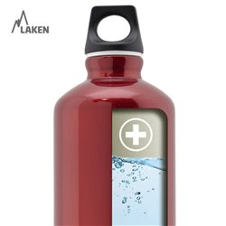 Alu. bottle Futura 0,75 L. - pink cap - Green bottle