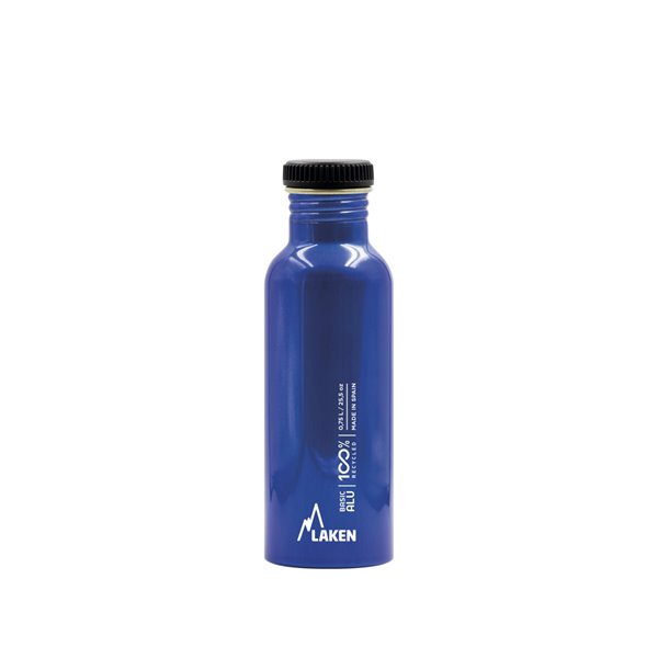 Alu. bottle Basic Alu 0,75 L. Plain cap - Blue