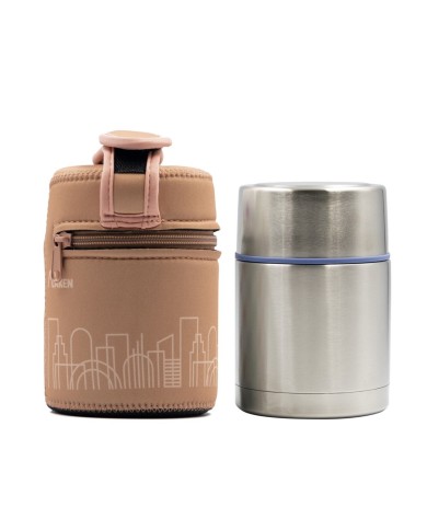 Stainless steel thermo food container 1 L. DRINKLIFE+COVER CITY