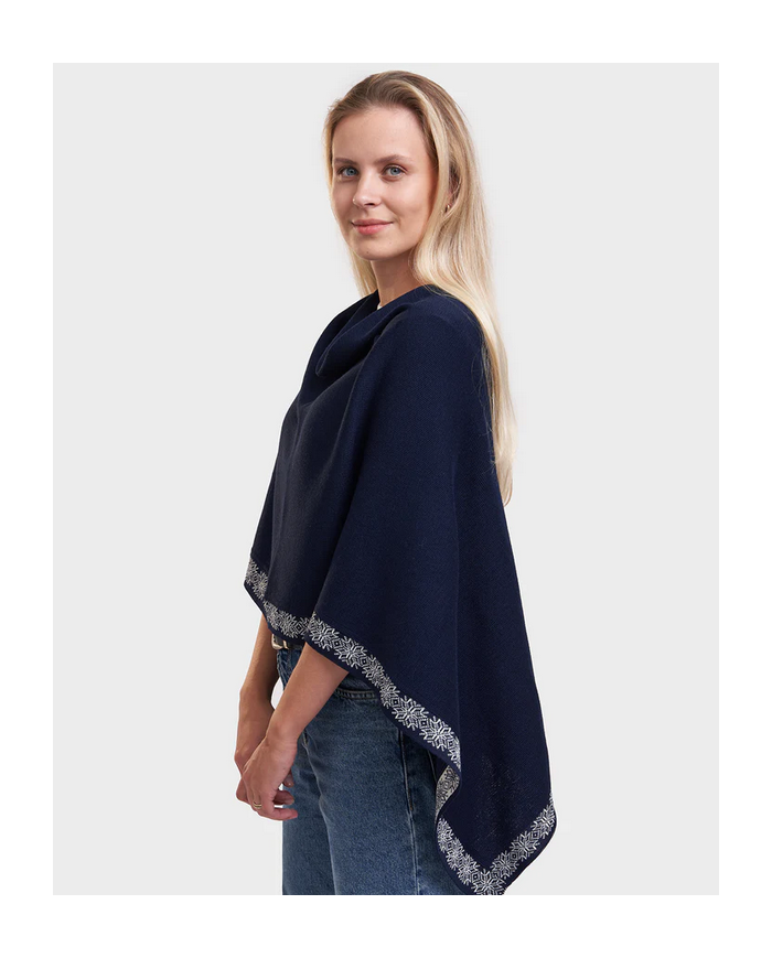 Vilo multi-wear jacquard knit poncho