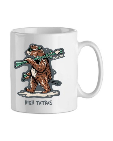 Keramický hrnček - Lyžiar