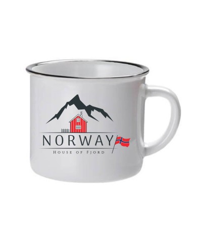 Smaltovaný hrnček - Fjord domček