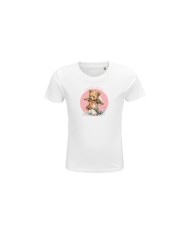 Detské bavlnené tričko - Medvedík ružový