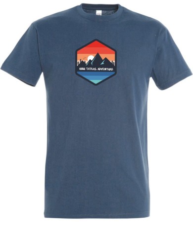 Pánske bavlnené tričko - Adventure šesťuholník