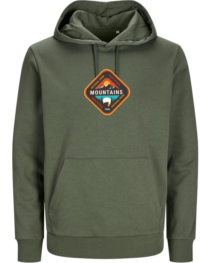 Pánska mikina s kapucňou - Kosoštvorec