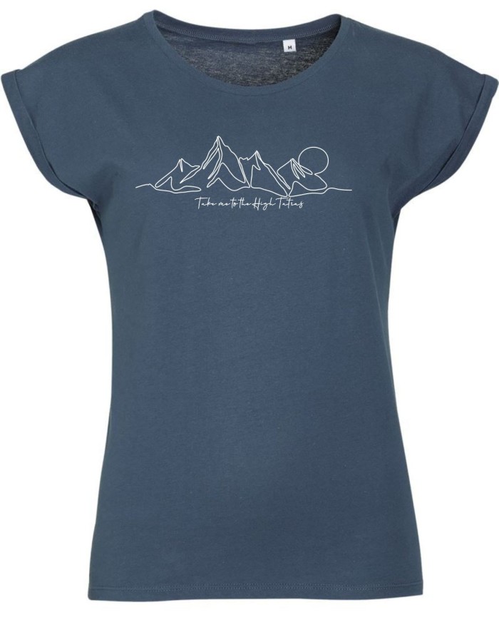 Dámske bavlnené tričko - Línia hôr Dámske bavlnené tričko - Línia hôr