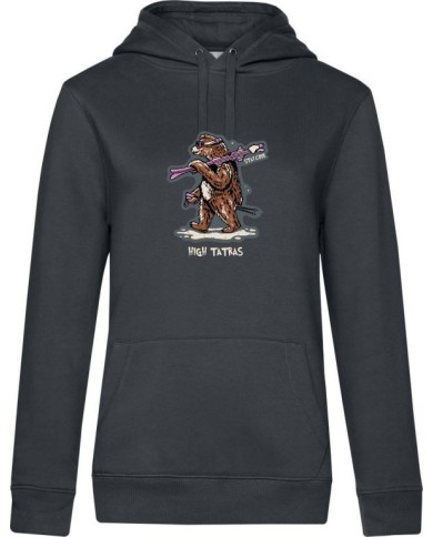 Dámska mikina s kapucňou - Lyžiar