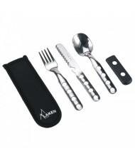 Stainless steel cutlery 3 pcs. with neoprene cover