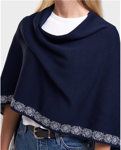 Vilo multi-wear jacquard knit poncho
