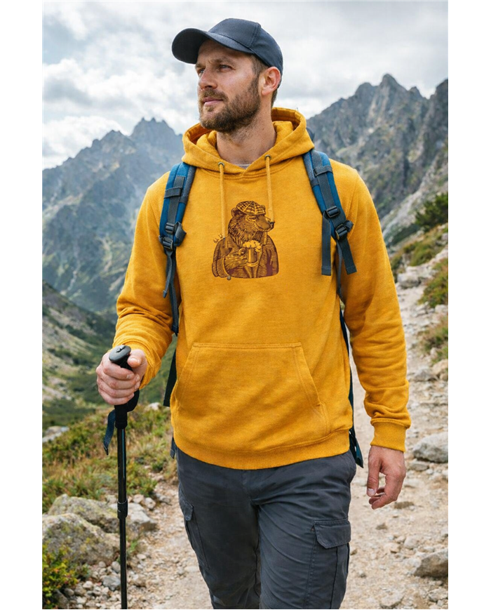 Pánska mikina s kapucňou - Medveď