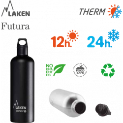 LAKEN FUTURA THERMO stainless thermo bottle 750ml black