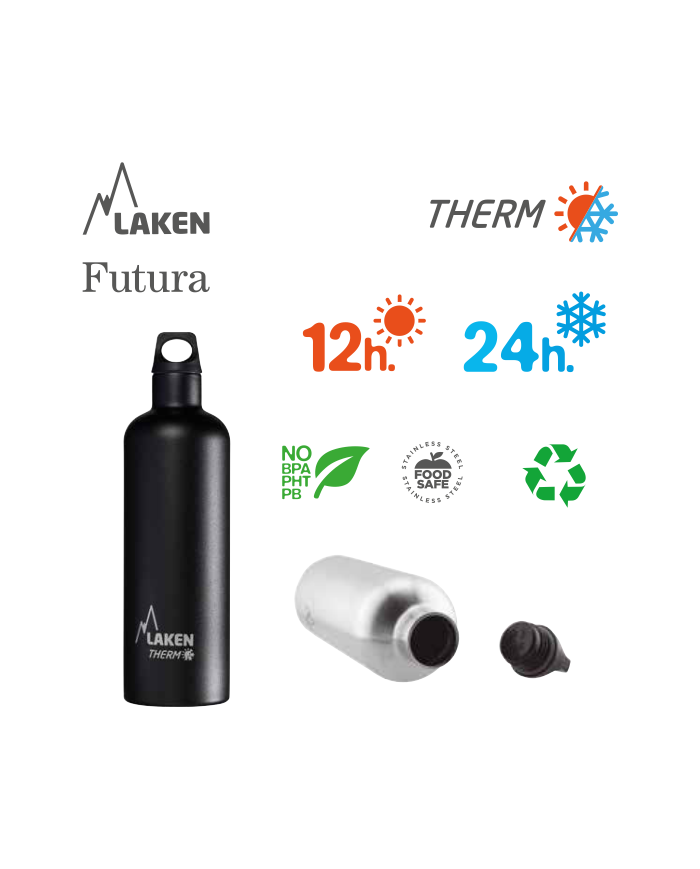 LAKEN FUTURA THERMO nerezová termo fľaša 500ml biela