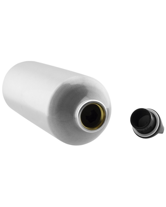 Alu. Butelka Futura 1 L.-Różowa zakrętka -Zielona butelka.